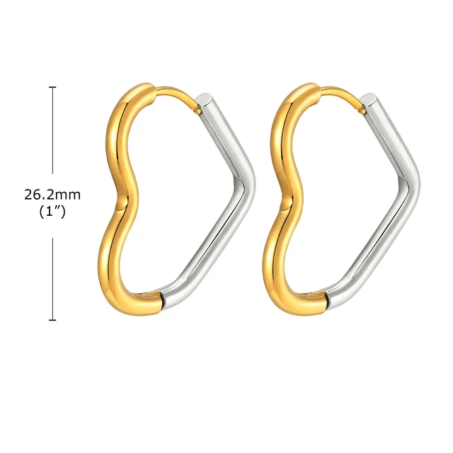 Boucle d&#39;Oreille Creole Bicolore