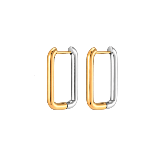 Boucle d'Oreille Creole Bicolore