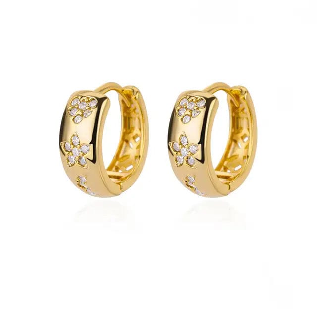 Boucle d'Oreille Créole Fleur