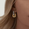Boucle d&#39;Oreille Double Anneaux