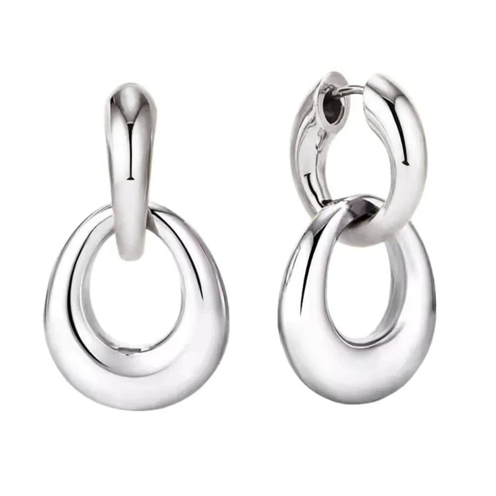 Boucle d&#39;Oreille Double Anneaux