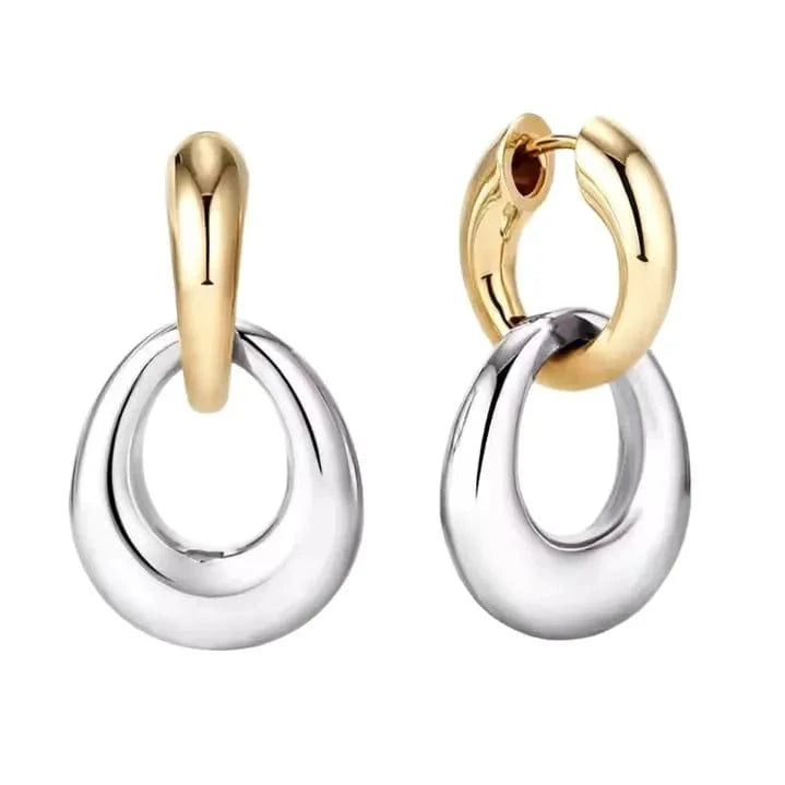 Boucle d&#39;Oreille Double Anneaux