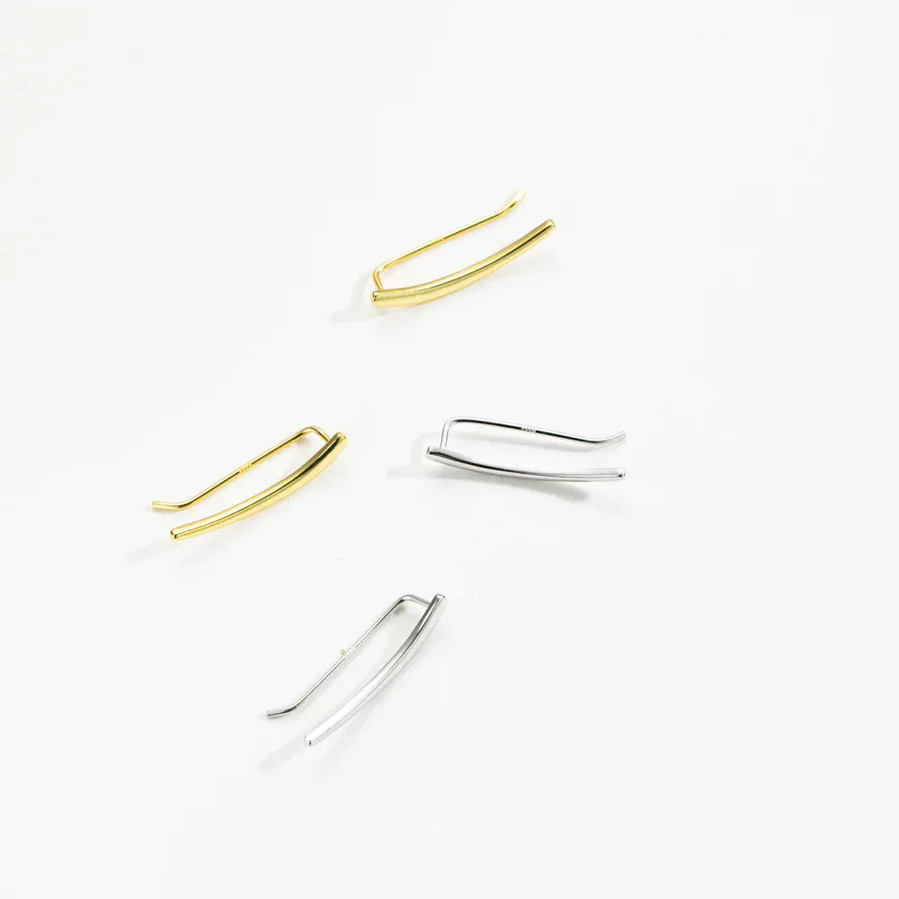 Boucle d&#39;Oreille en Argent Grimpante