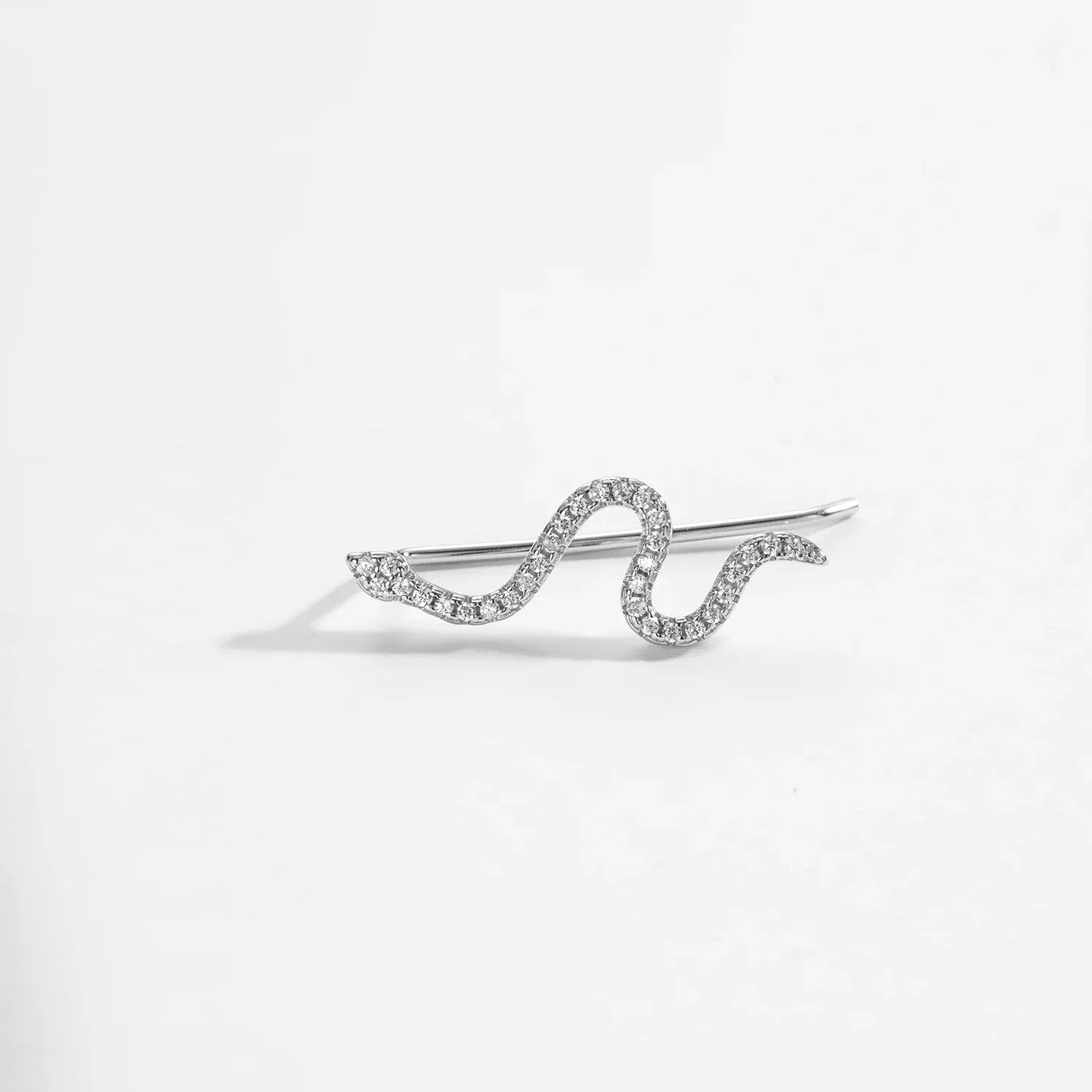 Boucle d&#39;Oreille Grimpante Serpent Argent