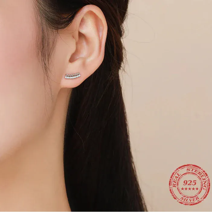 Boucle d'Oreille Montante Argent