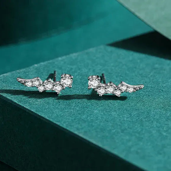 Boucle d&#39;Oreille Montante Argent Courte