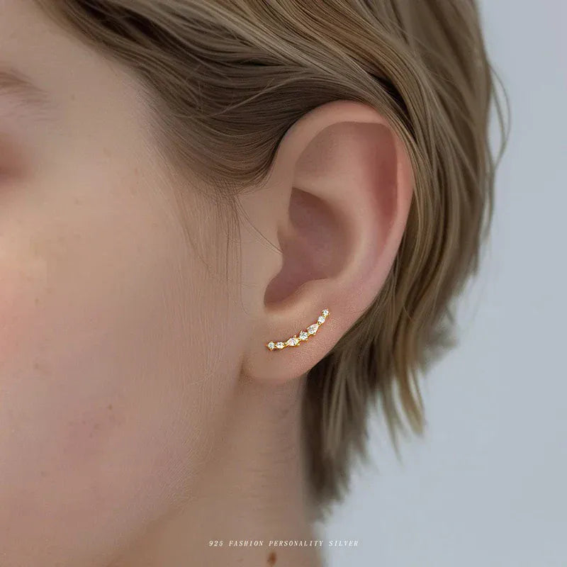 Boucle d'Oreille Montante Or