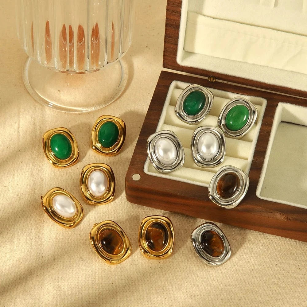 Boucle d'Oreille Or avec Pierre