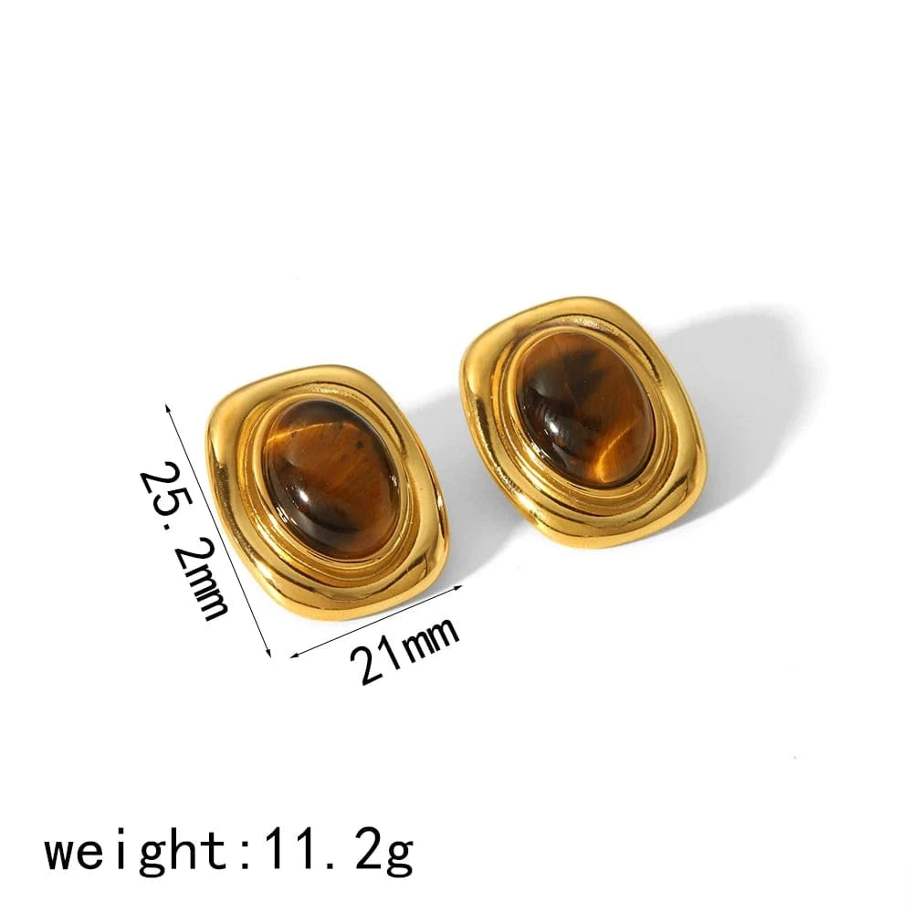 Boucle d&#39;Oreille Or avec Pierre