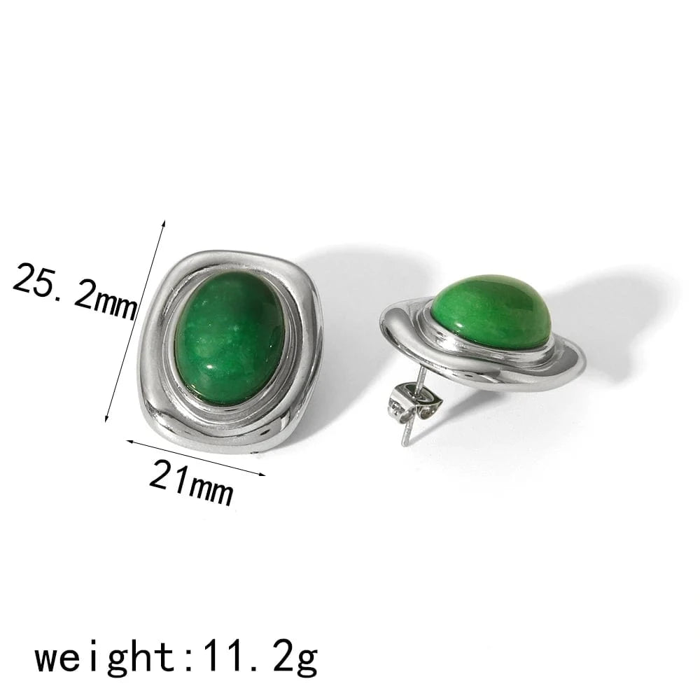 Boucle d&#39;Oreille Or avec Pierre