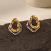 Boucle d&#39;Oreille Pendante Bicolore