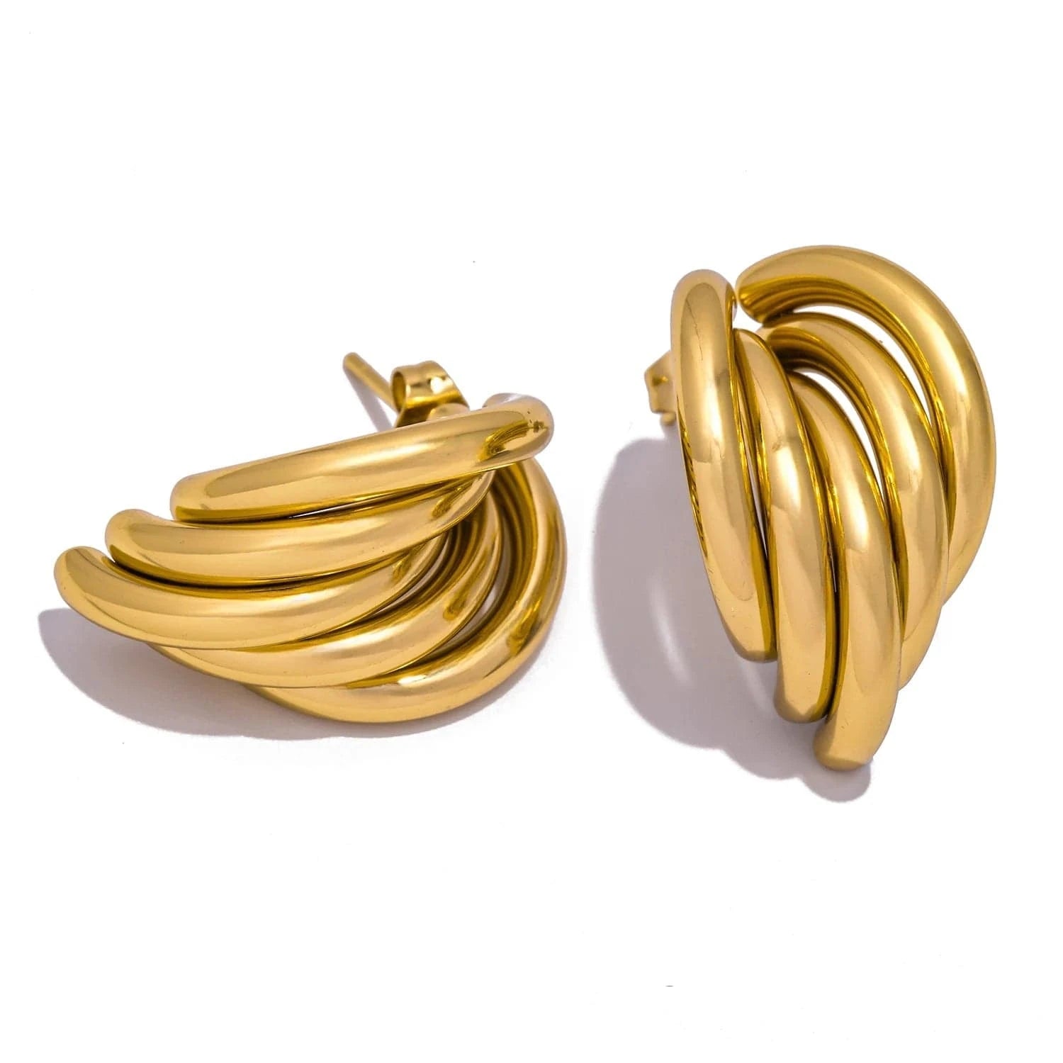 Boucle d'Oreille Pendante Forme Geometrique