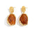Boucle d'Oreille Pendante Or Pierre