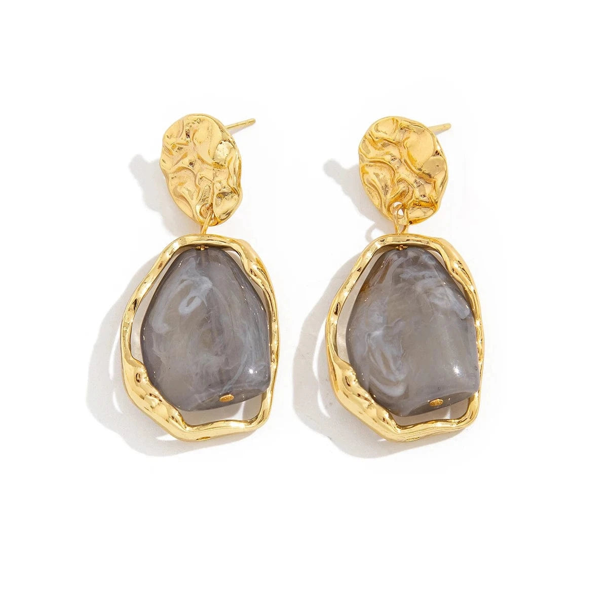 Boucle d&#39;Oreille Pendante Or Pierre