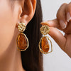 Boucle d&#39;Oreille Pendante Or Pierre