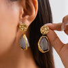 Boucle d&#39;Oreille Pendante Or Pierre