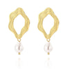 Boucle d&#39;Oreille Perle Pendante Or
