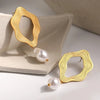 Boucle d&#39;Oreille Perle Pendante Or