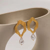 Boucle d&#39;Oreille Perle Pendante Or