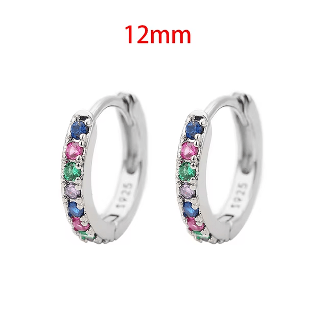 Boucle d Oreille Petite Créole avec Strass