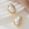 Boucle d&#39;Oreille Pierre Blanche