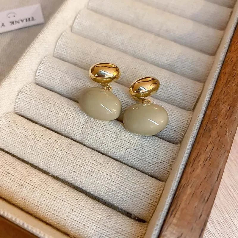 Boucle d&#39;Oreille Ronde Pendante