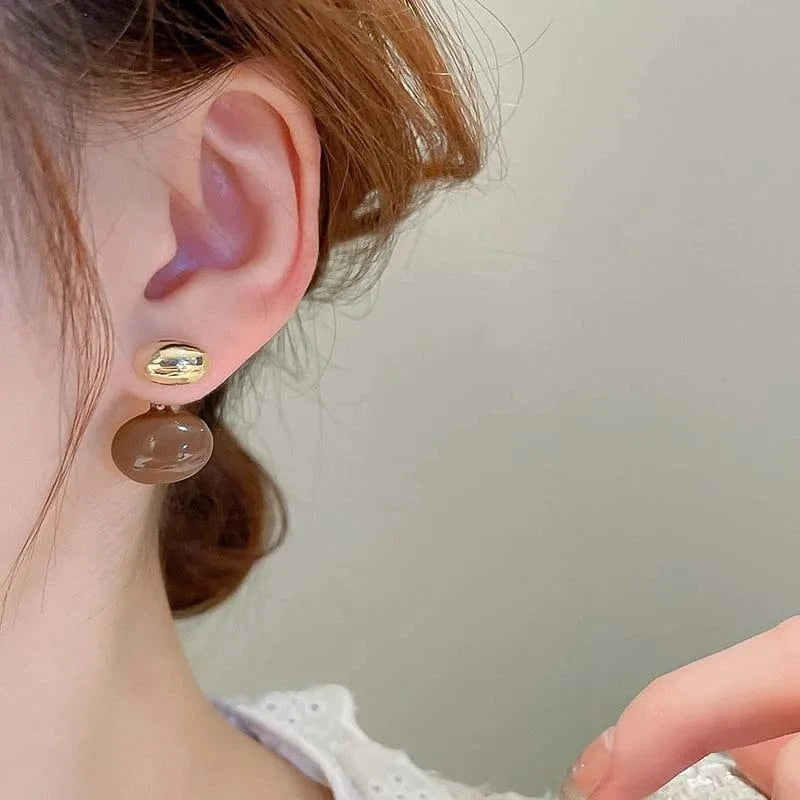 Boucle d&#39;Oreille Ronde Pendante