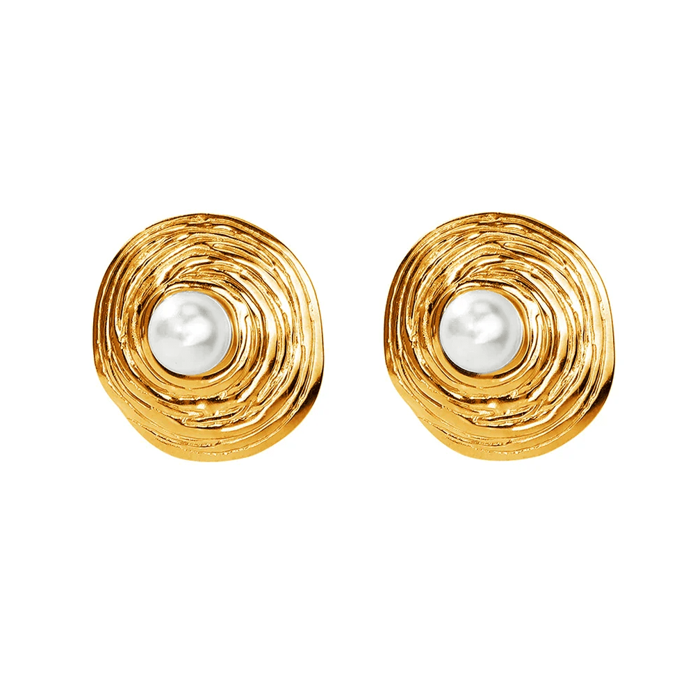Boucle d'Oreille Ronde Perle