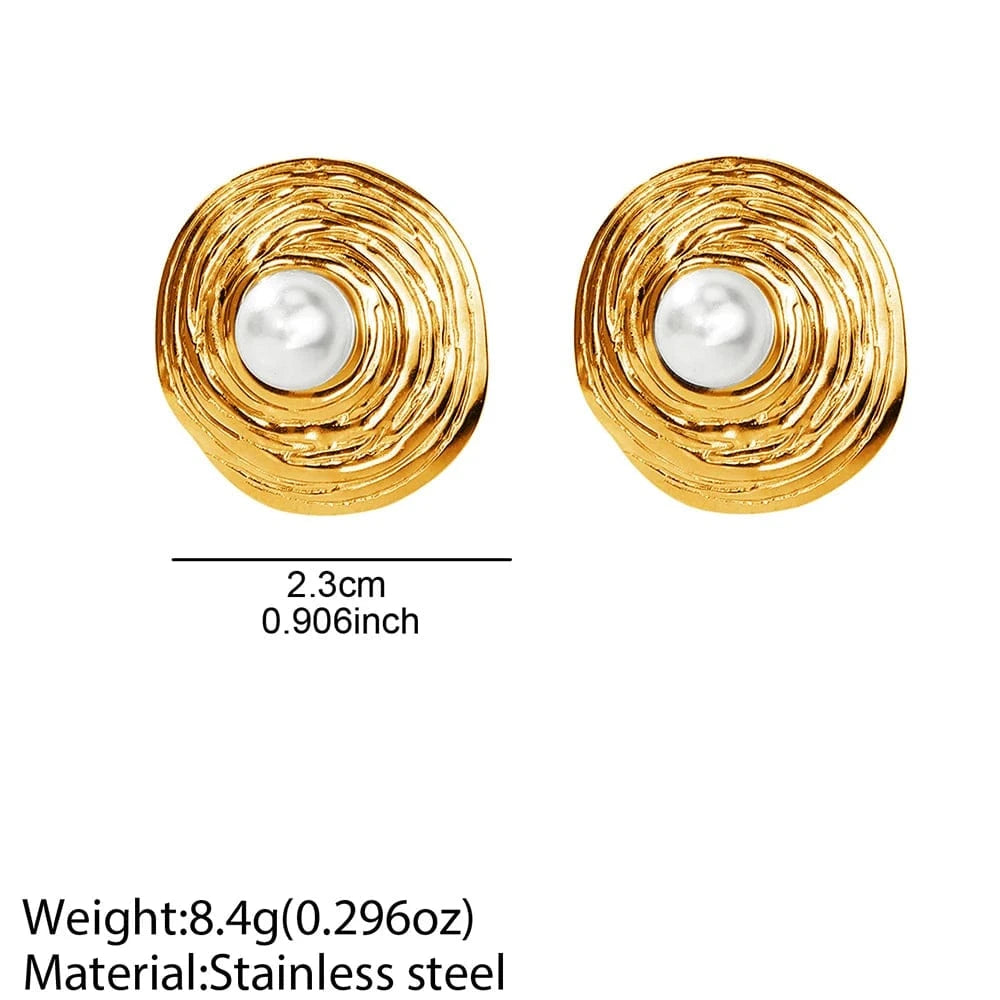 Boucle d&#39;Oreille Ronde Perle