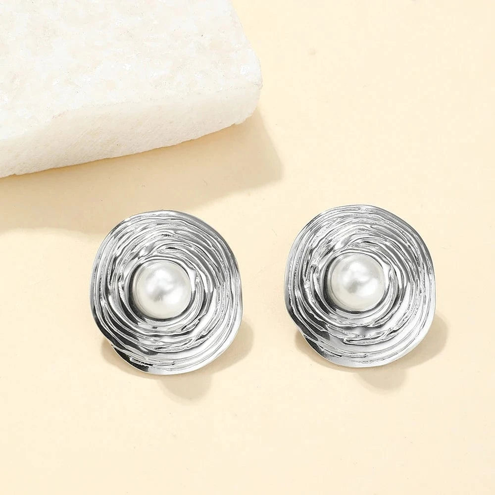 Boucle d&#39;Oreille Ronde Perle