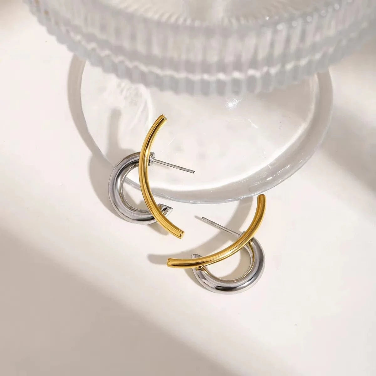 Boucles d&#39;Oreilles Bicolore