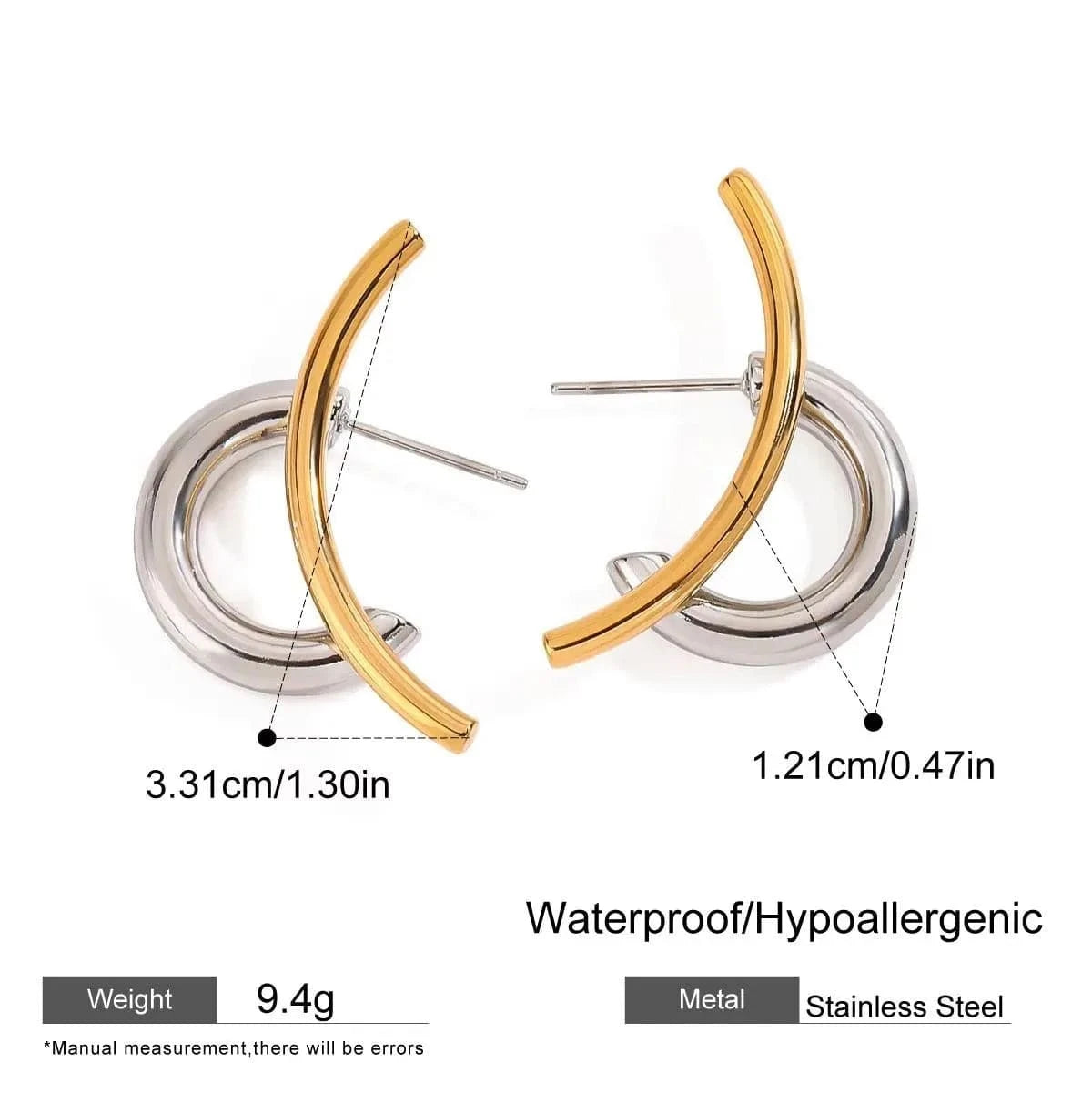 Boucles d&#39;Oreilles Bicolore