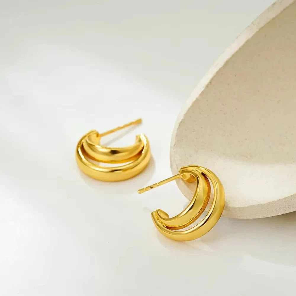 Boucles d&#39;Oreilles Bicolore