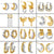 Boucles d'Oreilles Bicolore