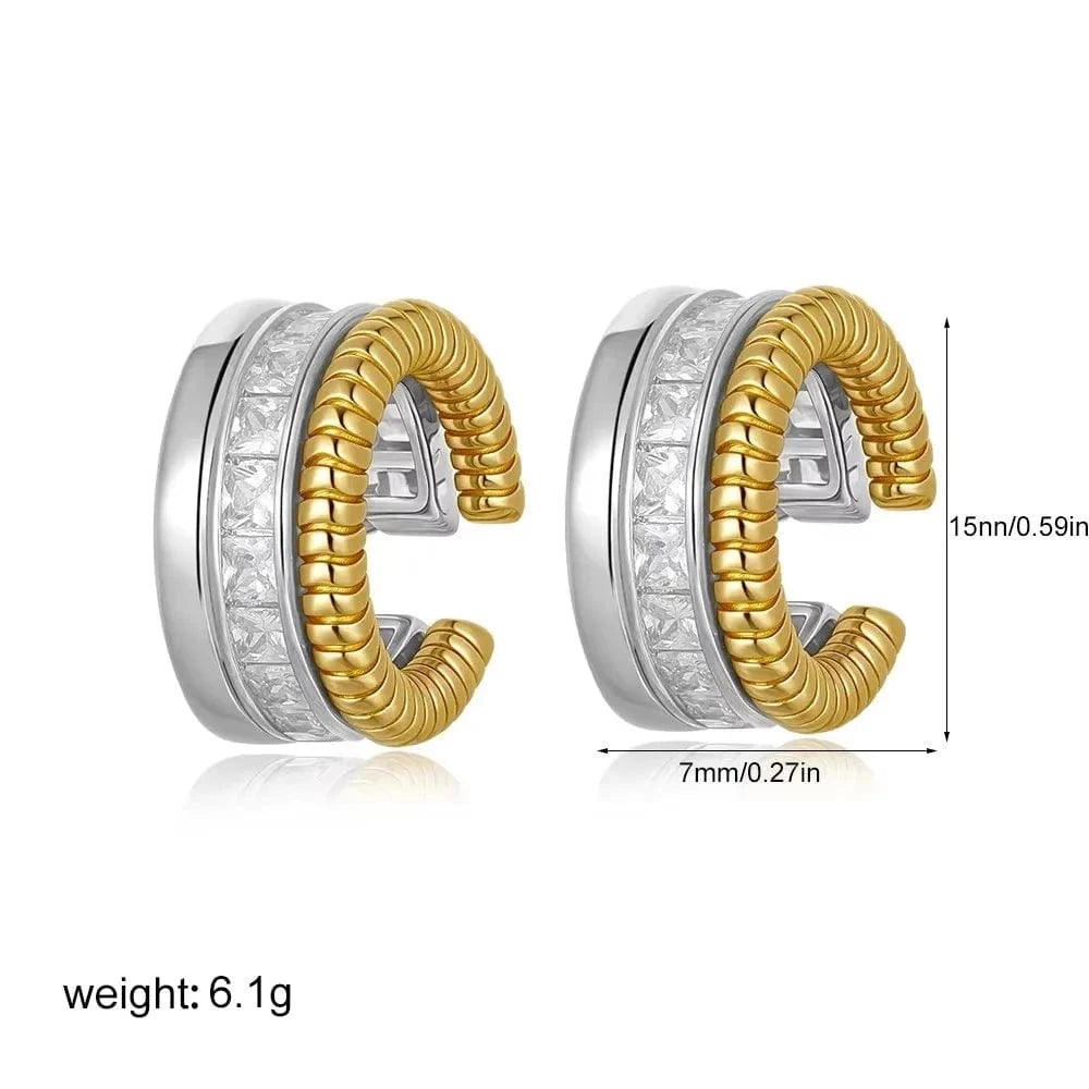 Boucles d&#39;Oreilles Bicolore