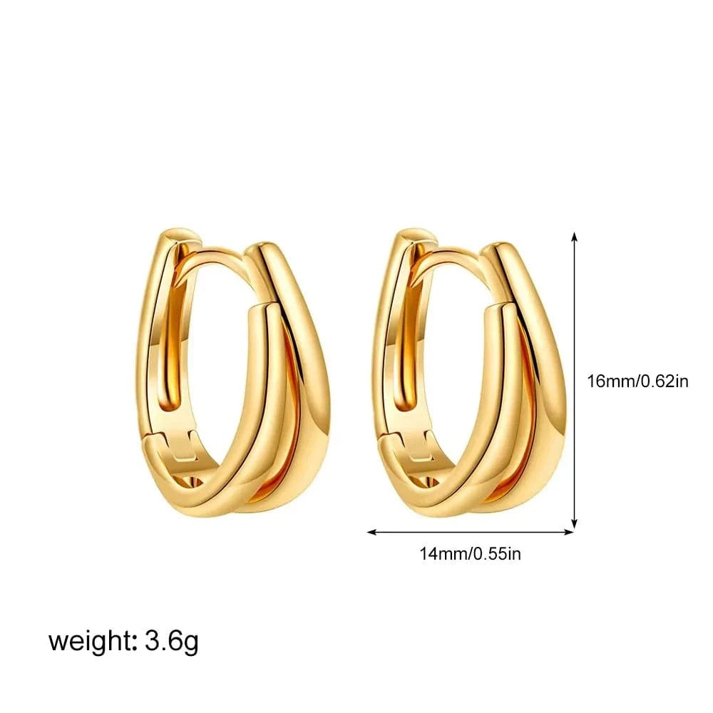 Boucles d'Oreilles Bicolore