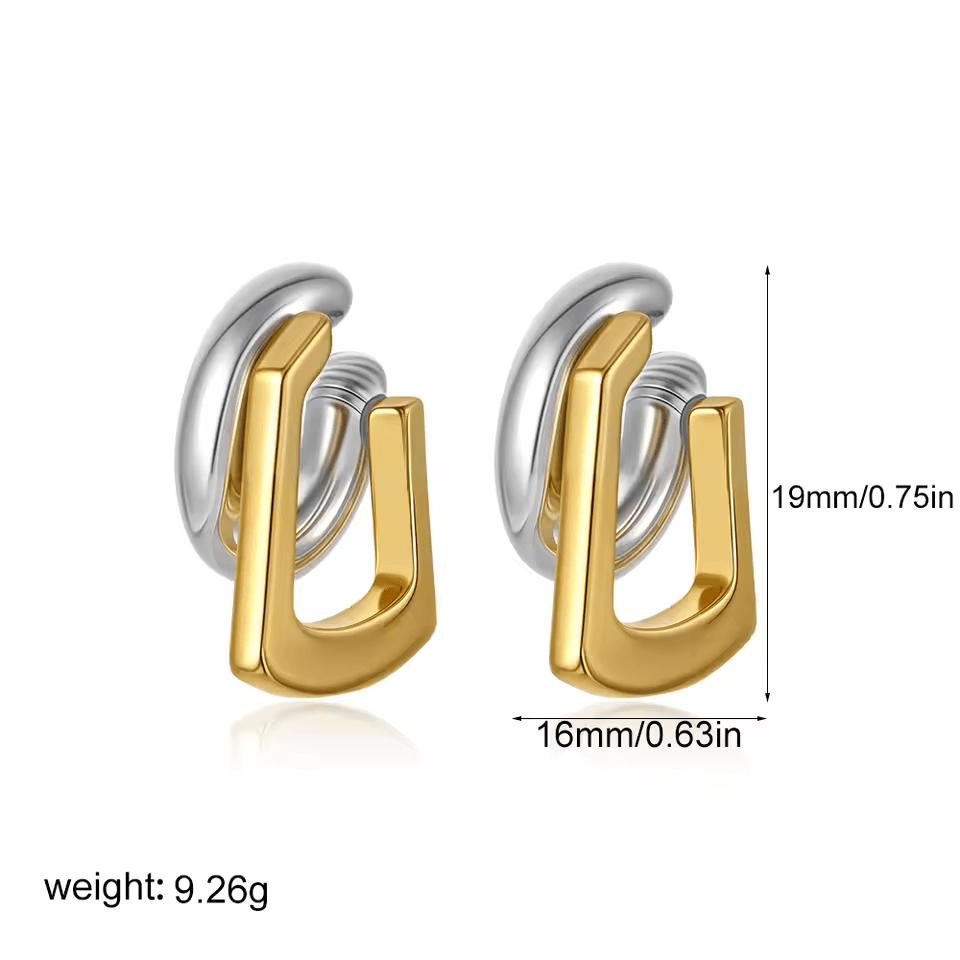 Boucles d'Oreilles Bicolore