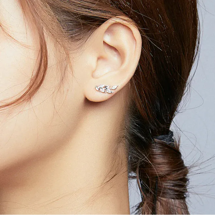 Boucles d'Oreilles Grimpante Feuille