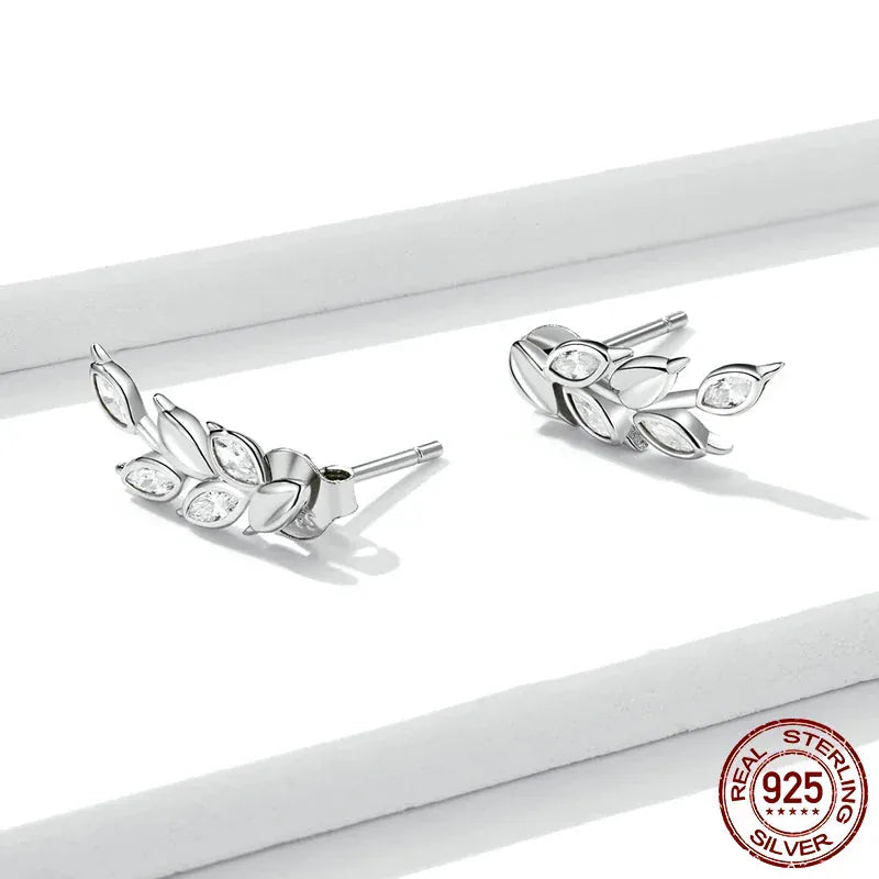 Boucles d'Oreilles Grimpante Feuille