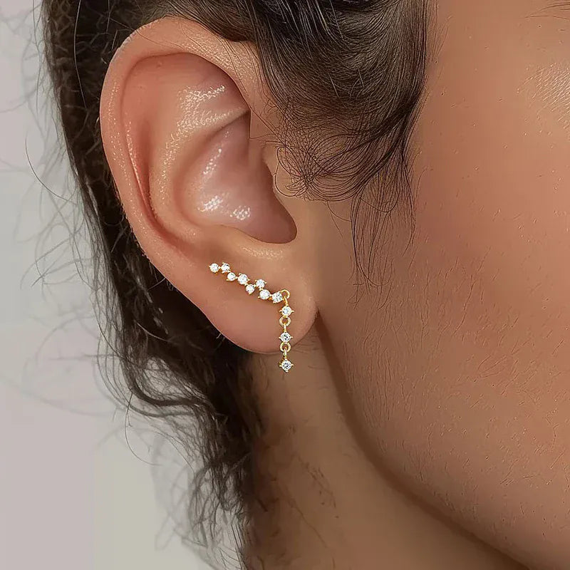 Boucles d'Oreilles Grimpantes Or