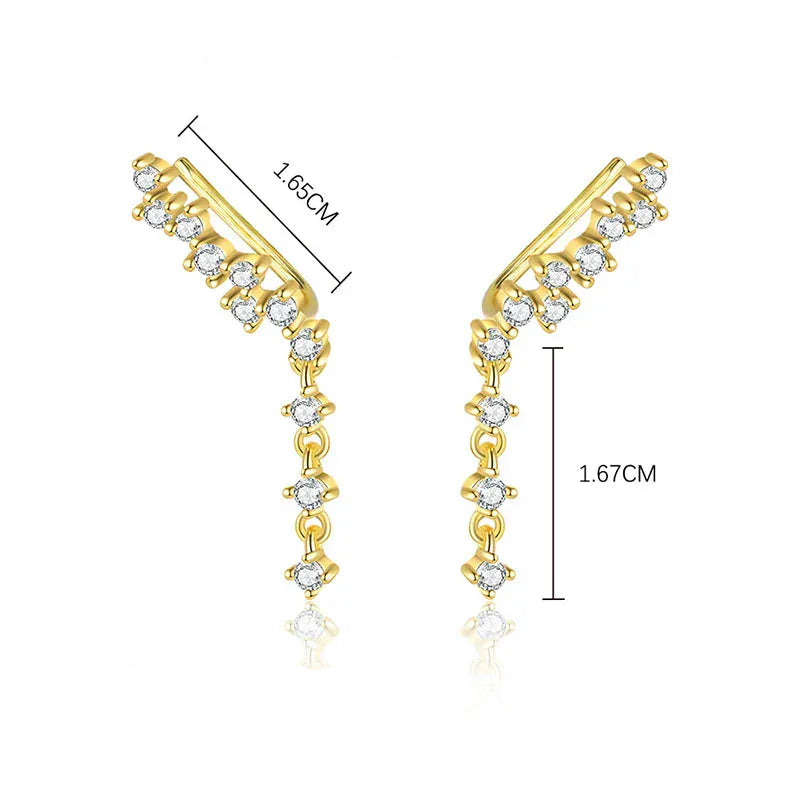 Boucles d&#39;Oreilles Grimpantes Or