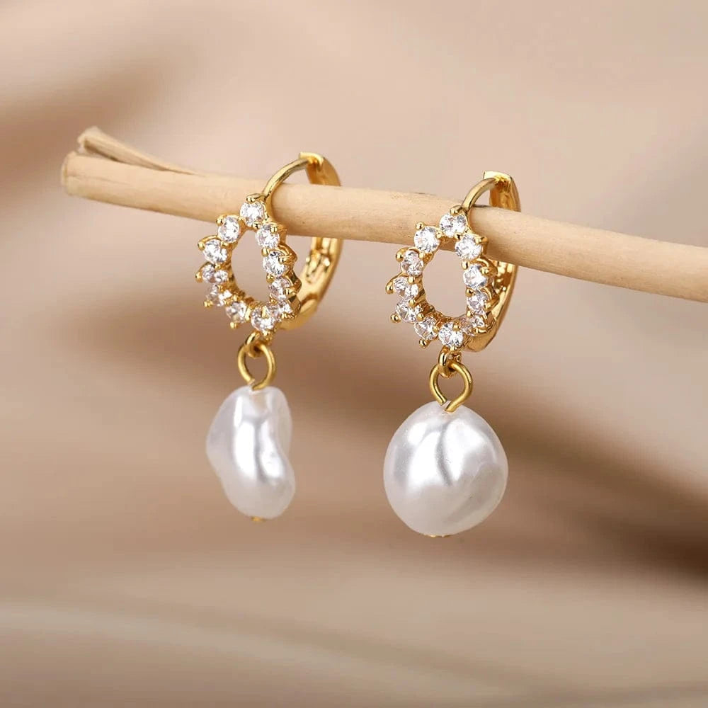 Boucles d&#39;Oreilles Perles Pendantes