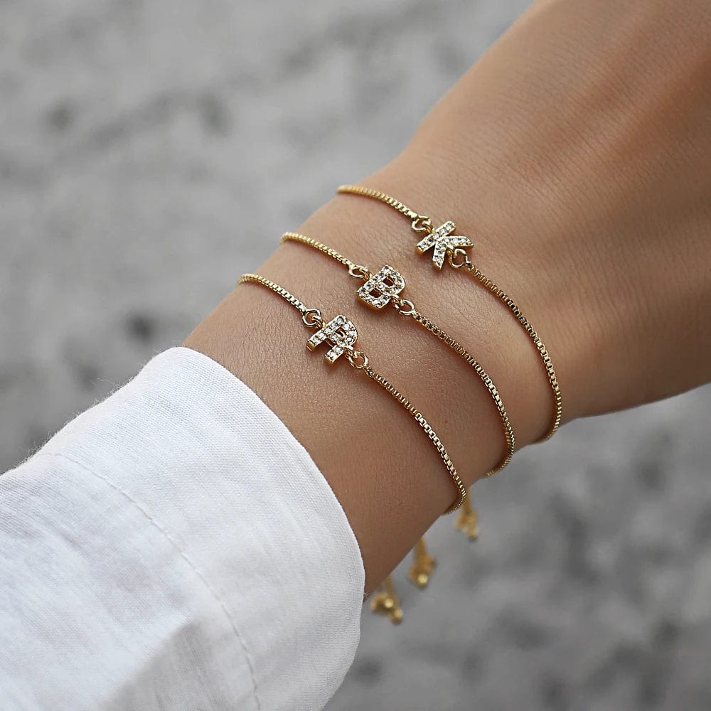 Bracelet Ajustable avec une Lettre