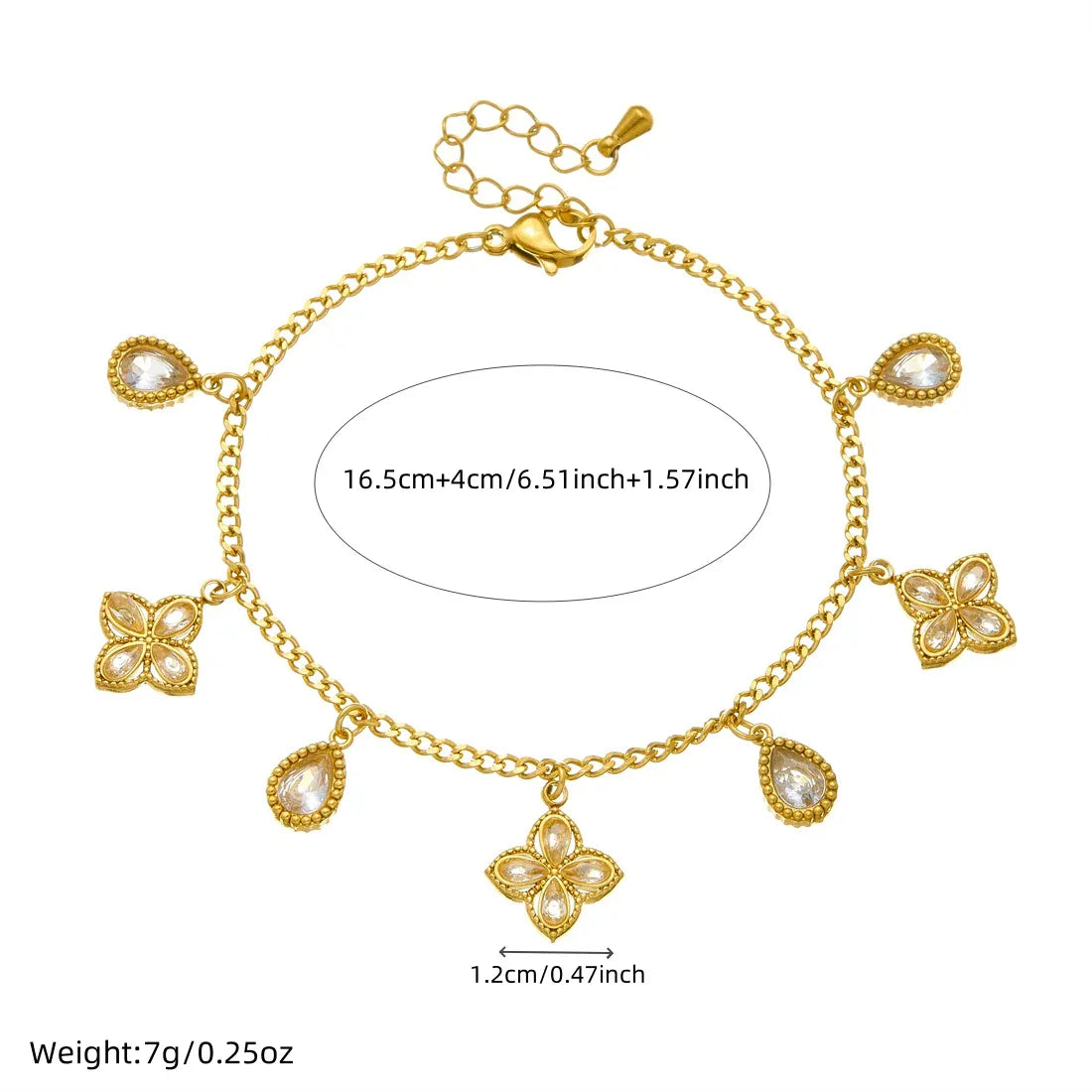 Bracelet avec Pendentifs Trefles