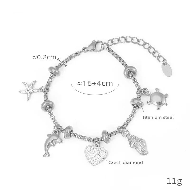 Bracelet Charms Acier Inoxydable