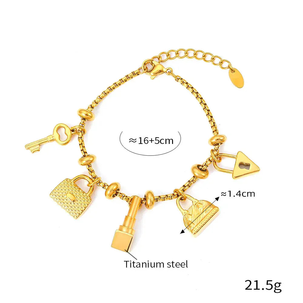 Bracelet Charms Acier Inoxydable