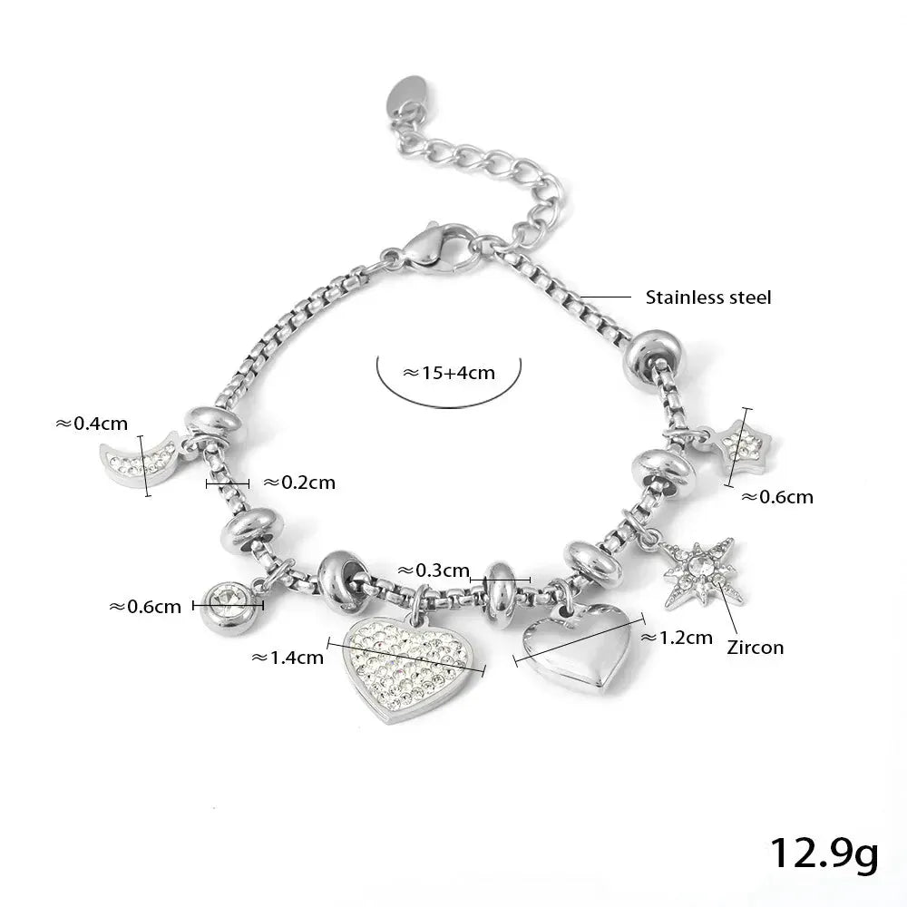 Bracelet Charms Acier Inoxydable
