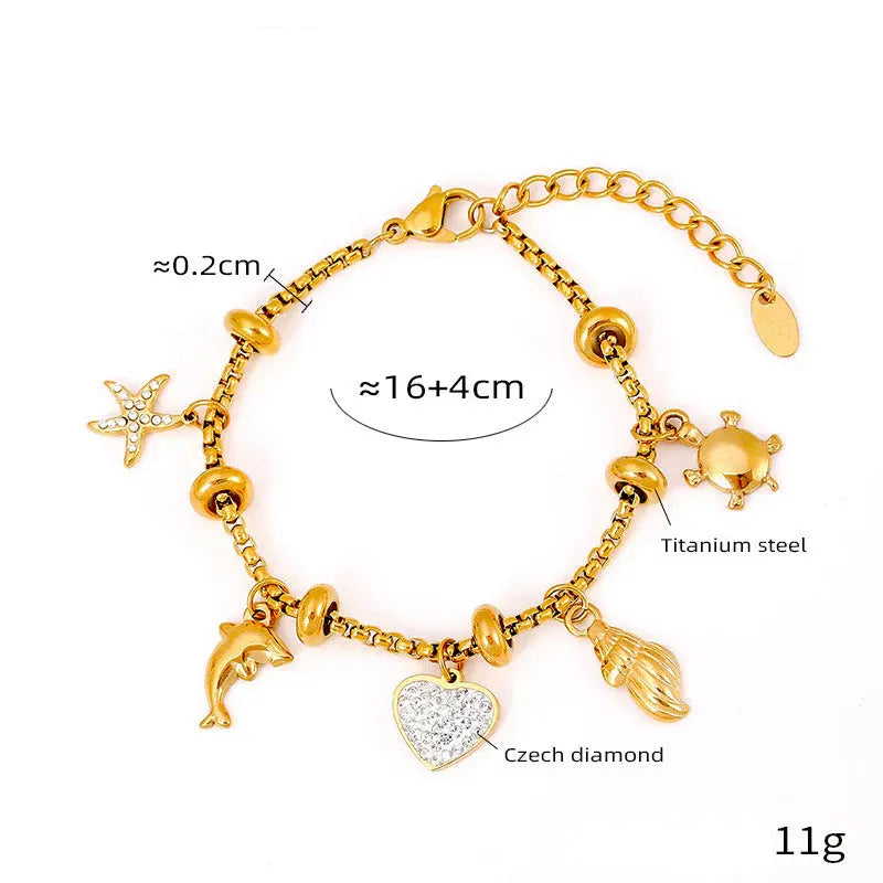 Bracelet Charms Acier Inoxydable