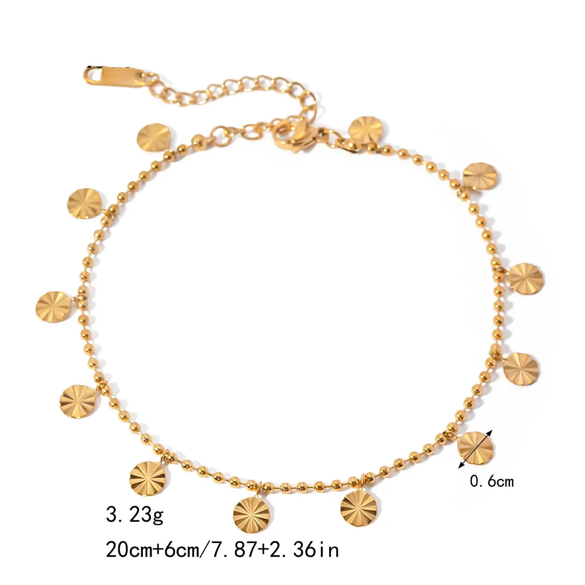 Bracelet Cheville Doré Pampilles