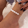 Bracelet Cheville Perle Blanche